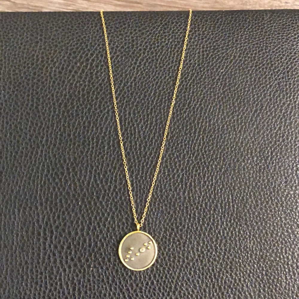 Satya gray, gold necklace! Worn only once!